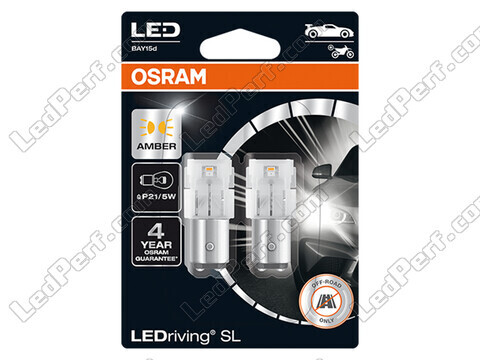 P21/5W amber LED bulbs Osram LEDriving® SL - BAY15d