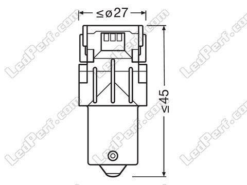 PY21W amber LED bulbs Osram LEDriving® SL - BAU15s