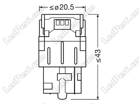 W21W / WY21W amber LED bulbs Osram LEDriving® SL - W3x16d