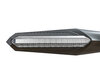 Front view of dynamic LED turn signals with Daytime Running Light for Aprilia Caponord 1200