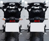 Comparative before and after installation Dynamic LED turn signals + brake lights for Aprilia Mana 850