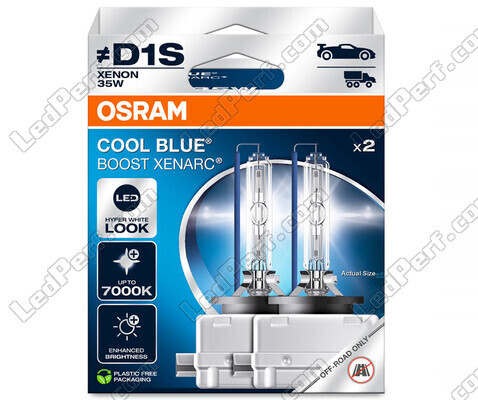 Bulbs Xenon D1S Osram Xenarc Blue Cool Boost 7000K ref: 66140CBB-H2B in packaging of 2 bulbs