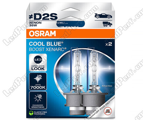 Bulbs Xenon D2S Osram Xenarc Blue Cool Boost 7000K ref: 66240CBB-2HB in packaging of 2 bulbs