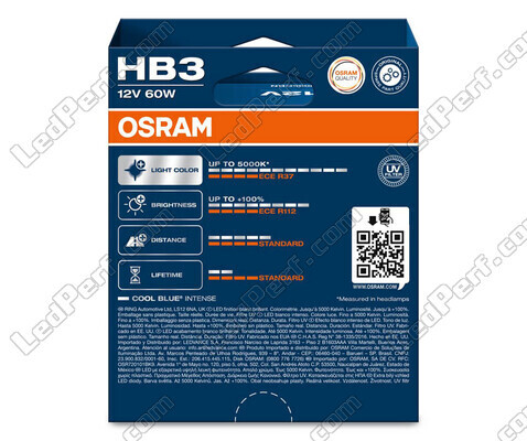 Pair of HB3 Osram Cool Blue Intense bulbs - 9005CBN-2HB