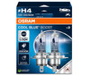 Pack of 2 Osram Cool Blue Boost  H4 bulbs - 5500K - 62193CBB-2HB